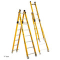 Bauer Ladder 13 ft 5 in, Fiberglass, 375 lb Load Capacity 36108